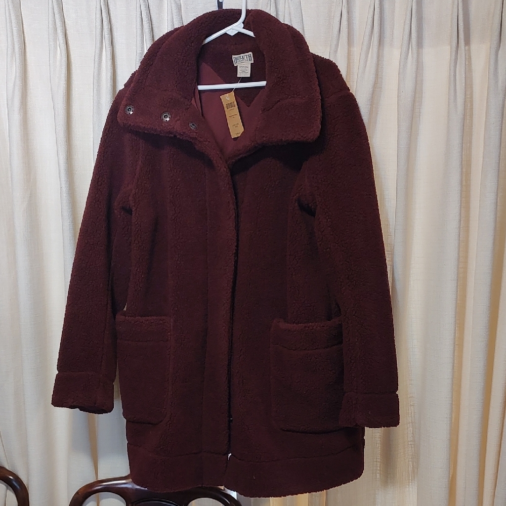 Women's Burgundy Fleece Jacket